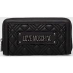 Dámske Designer Luxusné peňaženky Moschino Love Moschino čiernej farby z polyuretánu Vegan 