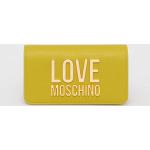 Dámske Designer Luxusné peňaženky Moschino Love Moschino zelenej farby z polyuretánu Vegan v zľave 
