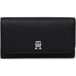 Dámske Luxusné peňaženky Tommy Hilfiger čiernej farby z polyuretánu Vegan 