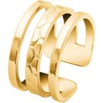 Prstene Pierre Lannier zlatej farby v minimalistickom štýle pozlátené 52 