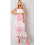 Dámske Plisované sukne FashionHunters ružovej farby z viskózy Onesize s dĺžkou: Maxi v zľave 