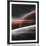Plagáty bielej farby s vesmírnym vzorom zo striebra 20x30 