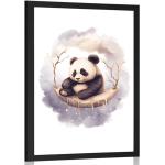 Plagáty bielej farby 20x30 s motívom: Panda 