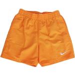Chlapčenské Detské plavecké šortky Nike Essentials oranžovej farby s vyšívaným vzorom zo sieťoviny 