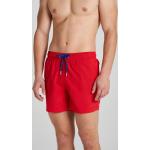 Pánske Plavecké šortky Gant červenej farby zo sieťoviny 
