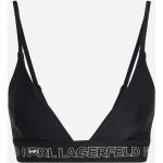 Dámsky Designer Vrchný diel plaviek Karl Lagerfeld čiernej farby na leto 