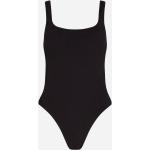 Dámske Designer Jednodielne plavky Karl Lagerfeld čiernej farby z tričkoviny 