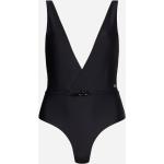 Dámske Designer Jednodielne plavky Karl Lagerfeld čiernej farby v elegantnom štýle 