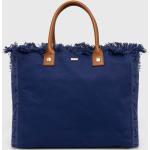 Dámske Plážové tašky Melissa Odabash tmavo modrej farby z bavlny 