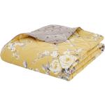 Prehozy na posteľ catherine lansfield žltej farby s kvetinovým vzorom z polybavlny 