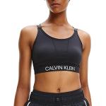 Dámske Designer Športové podprsenky Calvin Klein čiernej farby vo veľkosti XS s vysokou podporou 