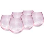 Poháre na vodu Kondela svetlo ružovej farby v elegantnom štýle zo skla objem 350 ml 6 ks balenie v zľave 