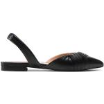 Dámske Kožené sandále Pollini čiernej farby vo veľkosti 36 na leto 