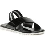 Dámske Kožené sandále Pollini čiernej farby vo veľkosti 37 v zľave na leto 