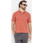 Pánske Designer Polo tričká Calvin Klein oranžovej farby z bavlny 