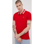 Pánske Polo tričká Tommy Hilfiger TOMMY JEANS červenej farby s jednofarebným vzorom z bavlny vo veľkosti XL v zľave 