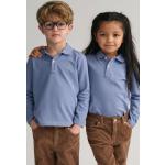 Dievčenské Detské tričká Gant Shield modrej farby z tričkoviny do 8 rokov s dlhými rukávmi 