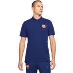 Pánska Jesenná móda Nike námornícky modrej farby z bavlny s motívom FC Barcelona 