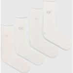 Dámske Designer Ponožky Calvin Klein bielej farby v trblietavom štýle z bavlny Onesize metalické 