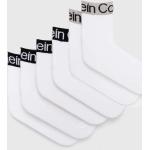 Pánske Designer Ponožky Calvin Klein bielej farby z bavlny Onesize 