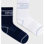 Dámske Designer Ponožky Karl Lagerfeld tmavo modrej farby z nylonu 42 v zľave 