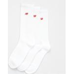 Pánske Ponožky New Balance bielej farby s vyšívaným vzorom z bavlny 42 