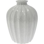 Vázy bielej farby s kvetinovým vzorom z keramiky v zľave s výškou 20 cm s priemerom 20 cm 