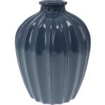 Vázy modrej farby s kvetinovým vzorom z keramiky v zľave s výškou 20 cm s priemerom 20 cm 