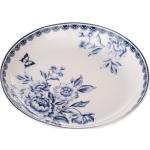 Hlboké taniere modrej farby s kvetinovým vzorom z keramiky s motívom: Ruža v zľave 
