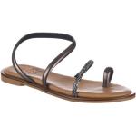 Dámske Kožené sandále Porronet sivej farby vo veľkosti 40 na leto 