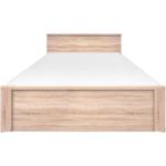Jednolôžkové postele Kondela hnedej farby z dubového dreva 