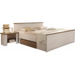 Dvojlôžkové postele Kondela bielej farby z dubového dreva s úložným priestorom v zľave 