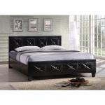 Dvojlôžkové postele Kondela čiernej farby 