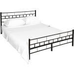 Dvojlôžkové postele Kondela čiernej farby z kovu 