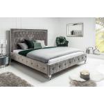 Dvojlôžkové postele sivej farby v Art deco štýle zo zamatu s nohami 