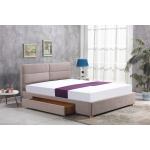 Dvojlôžkové postele halmar sivej farby v modernom štýle s nohami lakovaný povrch 