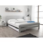 Dvojlôžkové postele bielej farby v modernom štýle z masívu s úložným priestorom 