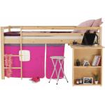 Jednolôžkové postele Kondela ružovej farby z borovicového dreva v zľave 