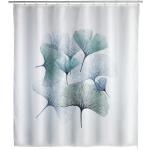 Sprchové závesy WENKO bielej farby v elegantnom štýle s kvetinovým vzorom z polyesteru 200x180 v zľave 