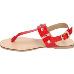 Dámske Kožené sandále červenej farby vo veľkosti 40 v zľave na leto 