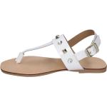 Dámske Kožené sandále bielej farby vo veľkosti 40 v zľave na leto 