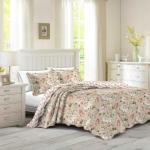Prehozy na posteľ béžovej farby s kvetinovým vzorom 140x200 1 ks balenie s motívom: Ruža v zľave 