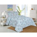 Prehozy na posteľ modrej farby so zábavným motívom z polyesteru 240x220 v zľave 