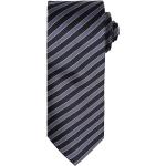 Pánske Kravaty tmavo šedej farby s pruhovaným vzorom z polyesteru 
