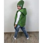 Chlapčenské Detské vesty zelenej farby s prešívaným vzorom do 24 mesiacov 