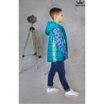 Chlapčenské Detské vesty tyrkysovej farby s prešívaným vzorom z polyesteru do 24 mesiacov 