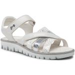 Chlapčenské Kožené sandále Primigi bielej farby z koženky v zľave na leto 