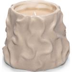 Vonné sviečky pieskovej farby z keramiky s výškou 13 cm 