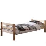 Detské postele Vipack hnedej farby z dreva 
