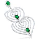 Strieborné prívesky Šperky eshop smaragdovej farby zo striebra so smaragdom v zľave na Valentín 
